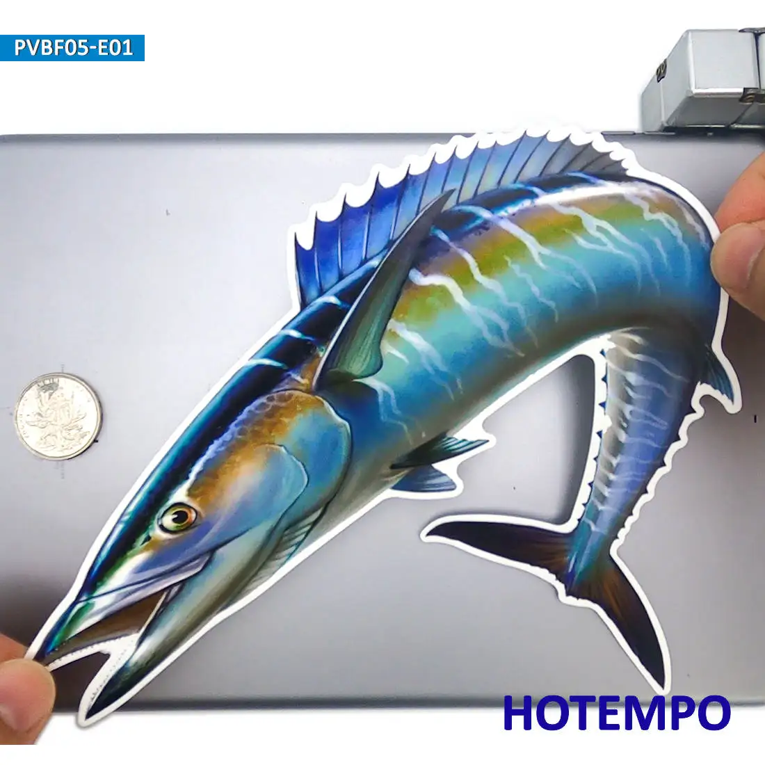 Forelle Angler Fisch Frost-permutt Efekt Sticker Auto SUV Rad  Boot Van Laptop 