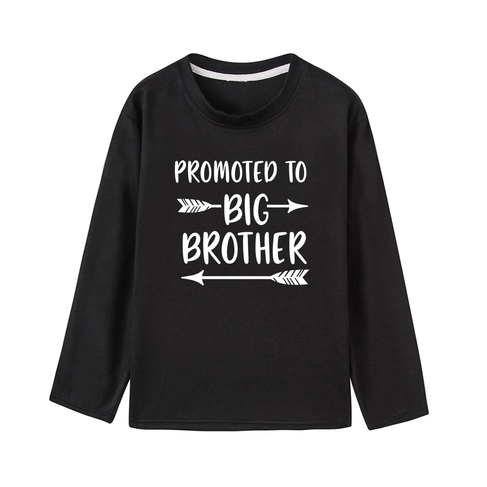 Детская футболка с надписью «Big Brother»; топы для мальчиков; Осенняя рубашка с длинными рукавами для маленьких мальчиков; повседневная детская одежда; футболки для девочек