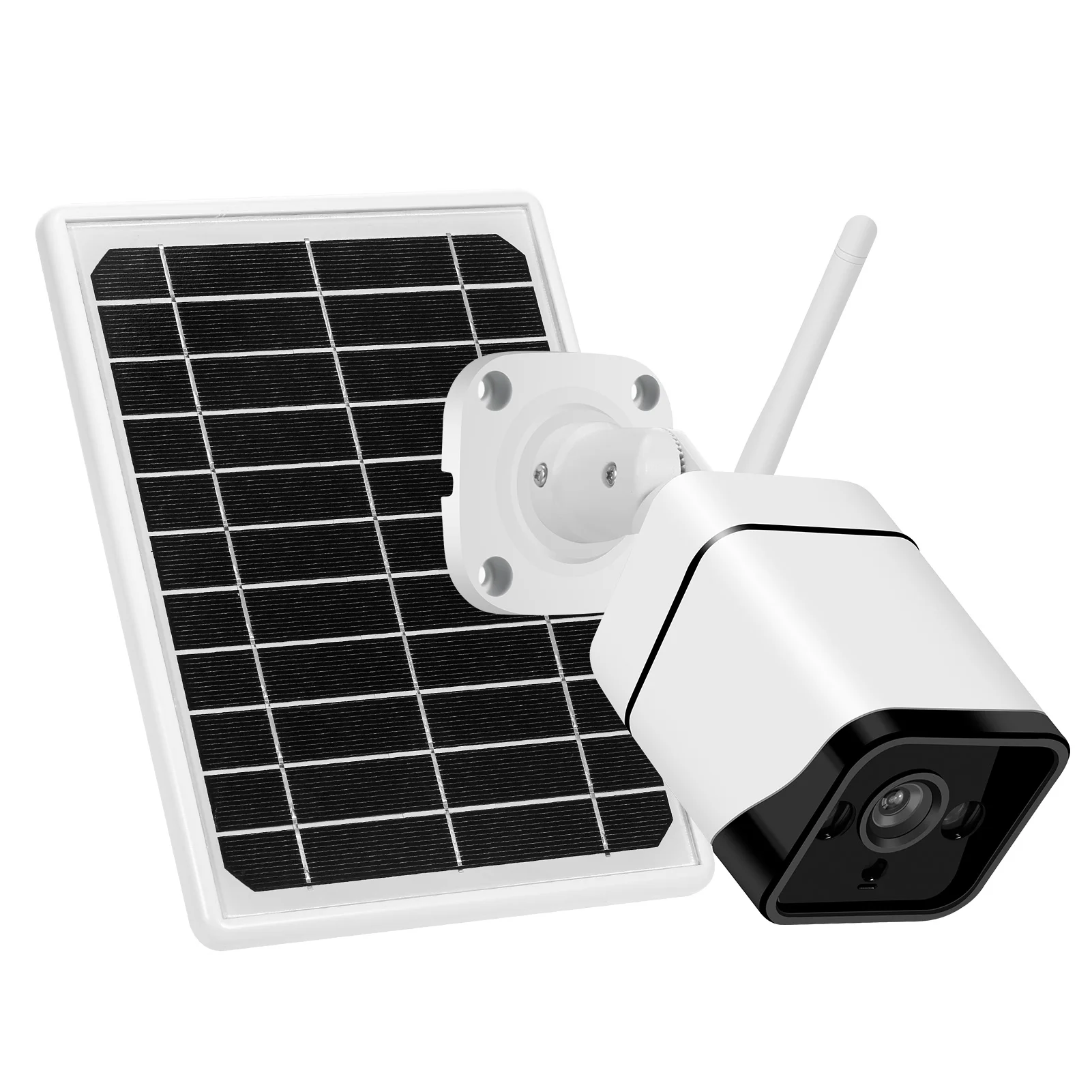 Get 1080P Wireless Solar Security Camera Rechargeable Battery Power Surveillance IP Cameras with PIR Motion Detection Night Vision