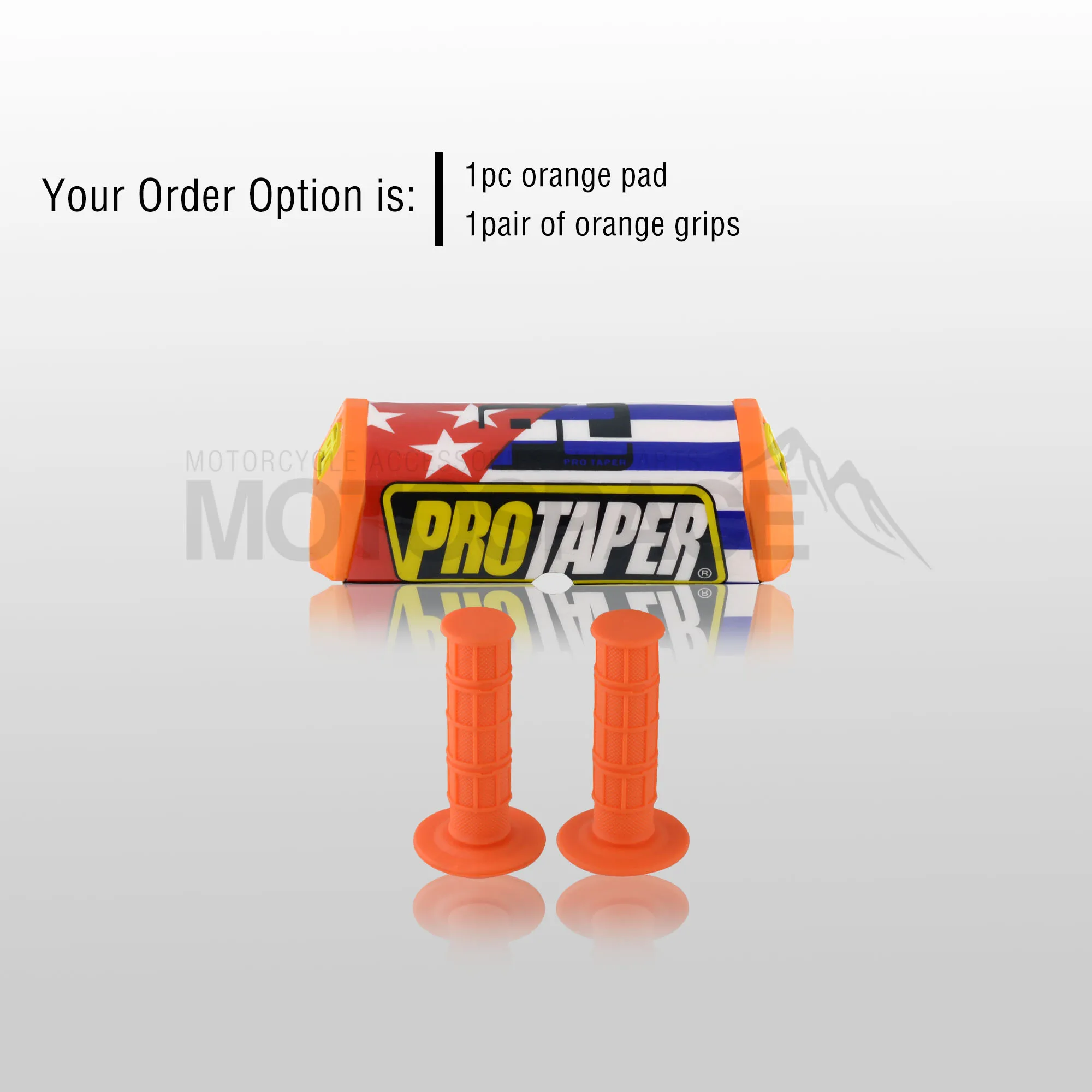 Руль для Pro Taper Pack Bar 1-1/" Renthal Fatbar Колодки Ручки Pit Pro Racing Dirt Pit Bike мотоцикл с адаптер cnc - Цвет: Orange Pad Grip