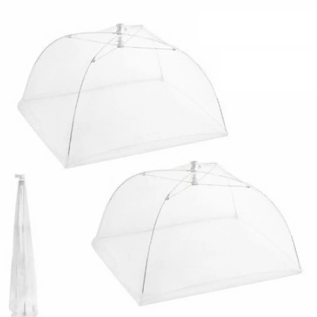 Food Cover Umbrella Foldable Household Washable Mesh Food Lid Picnic Barbecue Party Anti Fly Mosquito Net Tent Kitchen Gadgets Food cover