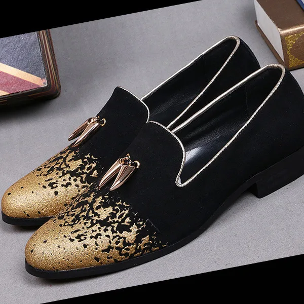 

Designer Shoes Man Shoes Genuine Leather Slip-on Pointed Toe British Style Loafers