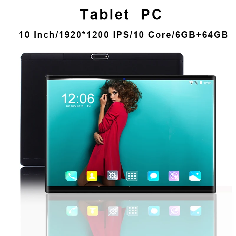

Free shipping 4G LTE 10 inch tablet pc 10 core Android 8.0 RAM 6GB ROM 64GB 1920*1200 IPS 2.4/5G WIFI Bluetooth GPS Tablets 10.1