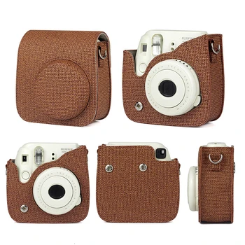 

New Outdoor For Polaroid Fujifilm Instax Mini 8/8+/9 Vintage Literary Weave Shoulder Camera Case Fashion Portable Package