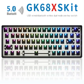 GK68 Hot Swappable 60% RGB SMD bluetooth Dual Mode PCB Mounting Plate Case GK68XS MX switch Keyboard Customized Kit Type-C 1
