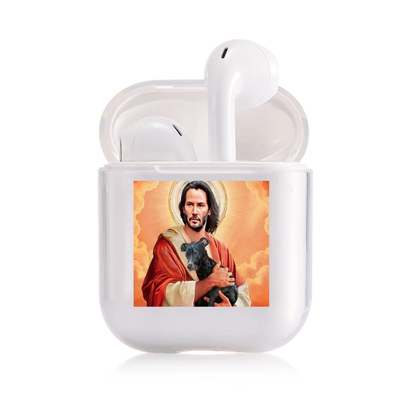 Забавный чехол знаменитостей для наушников Apple airpods, чехол Mona Lisa Jesus Van Gogh Bluetooth Pop AirPods, прозрачный жесткий чехол