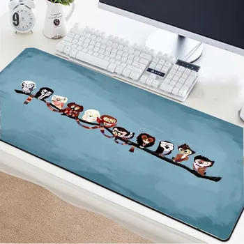 

Yuzuoan cute bird pattern mouse pad beautifully selvedge natural non-slip rubber material table pad office home