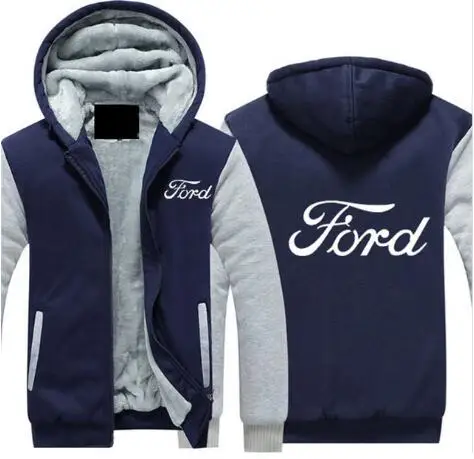 Новинка высокое качество S 5XL для Ford толстовки зимняя мужская куртка модная