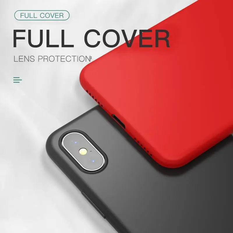 Тонкий мягкий чехол для iPhone 11 Pro Max 7 8 6 6s Plus Оригинальный жидкий силиконовый