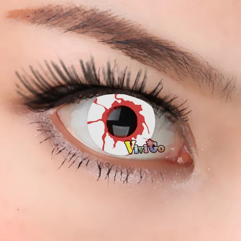 

Red blood vampire Cosmetic Colored Contact Lens Woman and Man Cosplay Contact Lenses for Halloween CL304 bloody eye