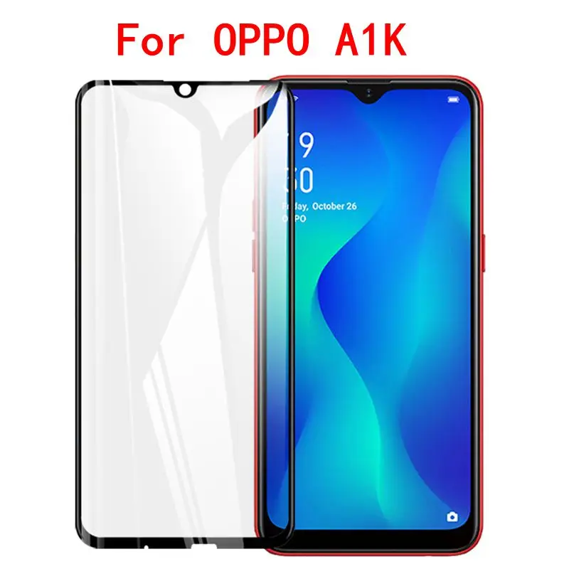 Полный Клей полное покрытие из закаленного стекла для Oppo A1K realme 3 Защитная пленка для экрана Oppo realme C1 C2 стекло