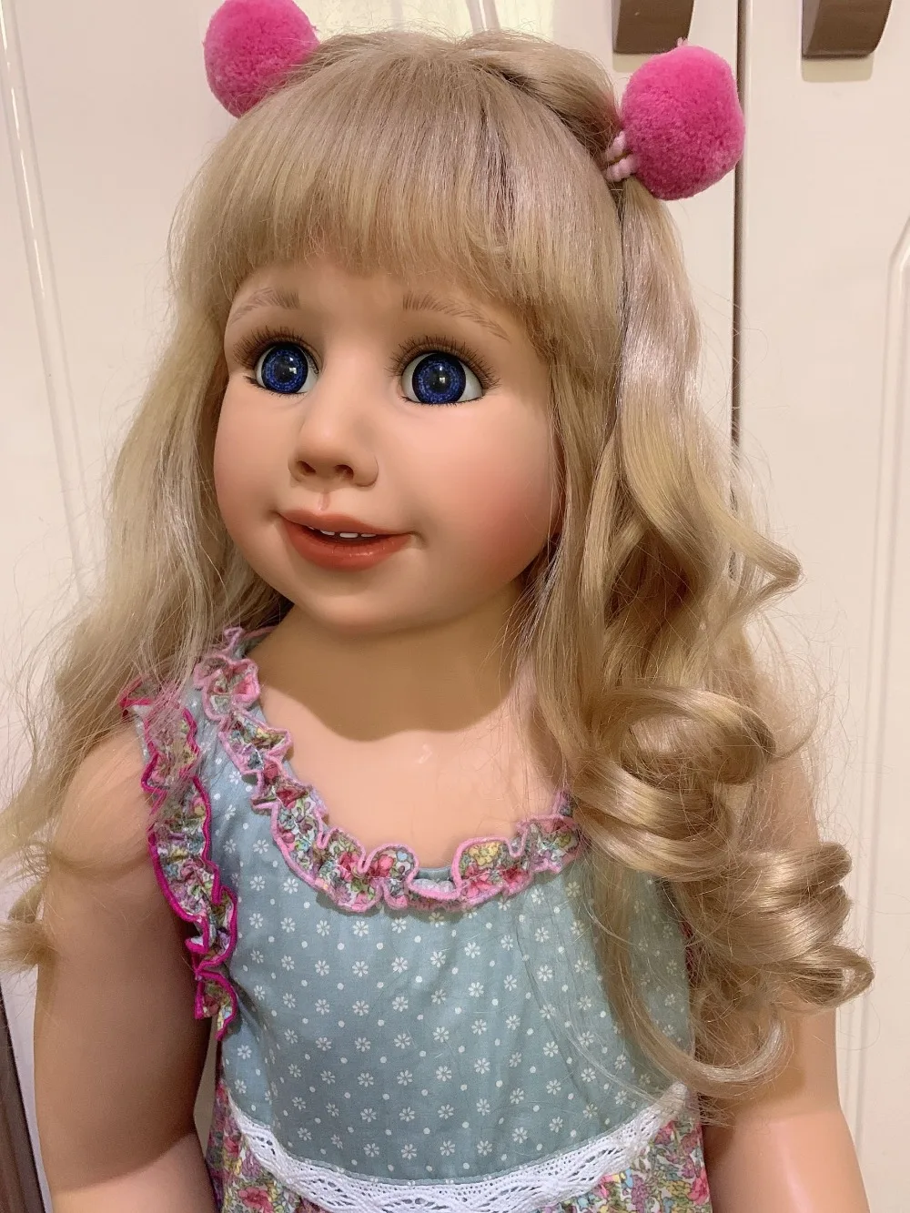 100 см, жесткая виниловая кукла для маленьких принцесс, белокурых девочек, игрушка, как настоящая детская одежда для детей 3 лет, фотомодель, нарядная кукла
