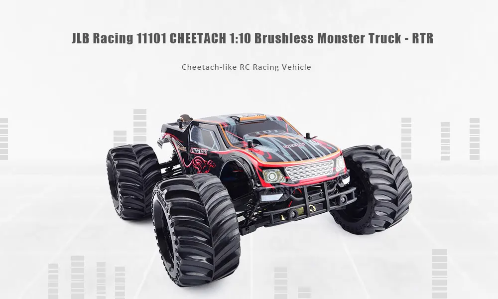 JLB Racing 11101 CHEETACH 1:10 бесщеточный RC гоночный монстр грузовик RTR 70-80 км/ч 120A водонепроницаемый ESC передатчик автомобиля