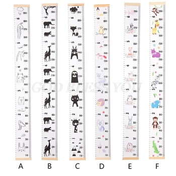 

Baby Growth Chart Canvas Wall Hanging Measuring Rulers for Kids Boys Girls Room Decoration Nursery Removable Height and Growth