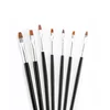 Black 7Pcs with Different Sizes DIY Nail Art Design Painting Brushes  Polish Brush Set UV Gel Nail Painting Brush Kit 1