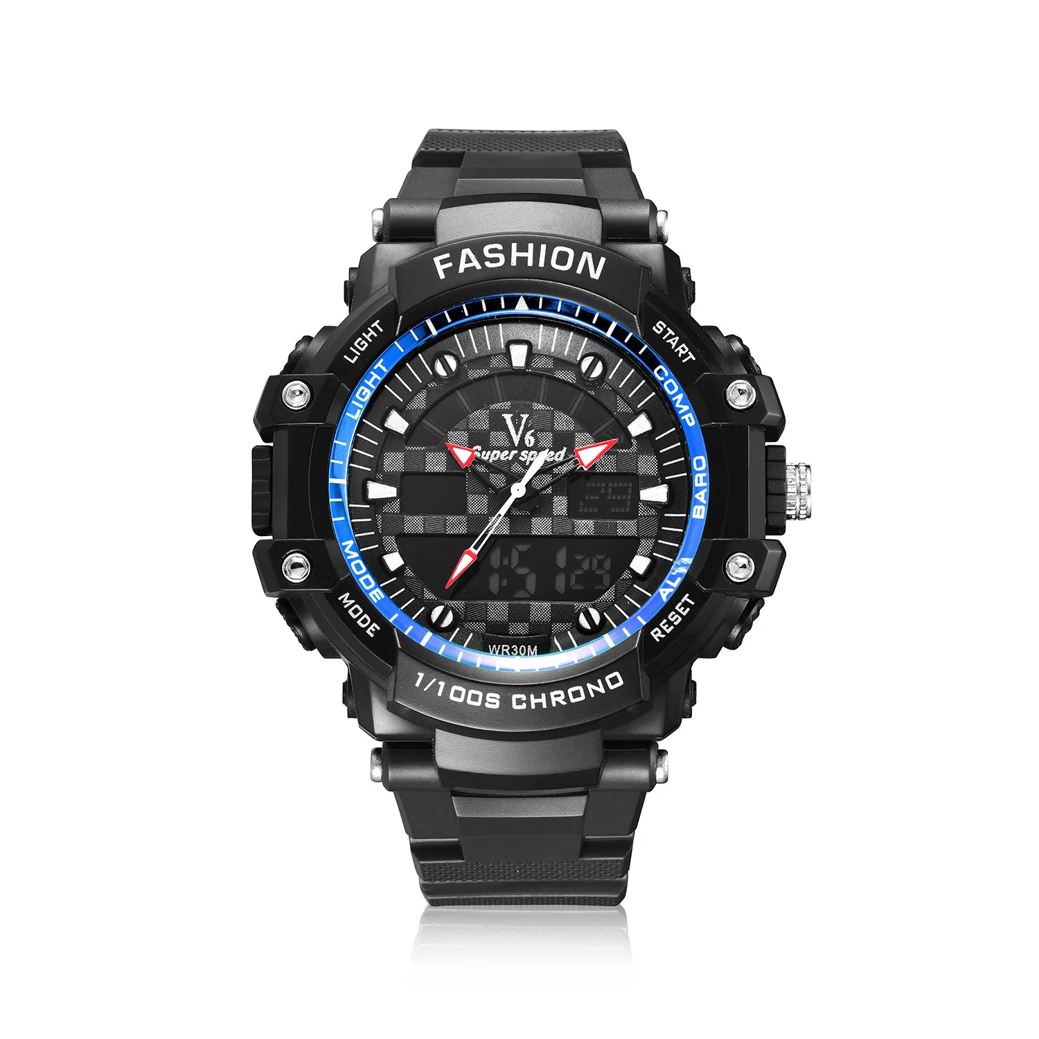 

V6 Waterproof Multi-functional Dual Display Electronic Outdoor LED Watch D002