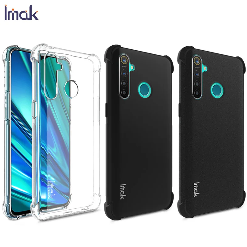 Imak матовый чехол для Realme5 Pro TPU чехол для подушки безопасности Противоударный задняя крышка для Realme Q чехол мягкий силиконовый