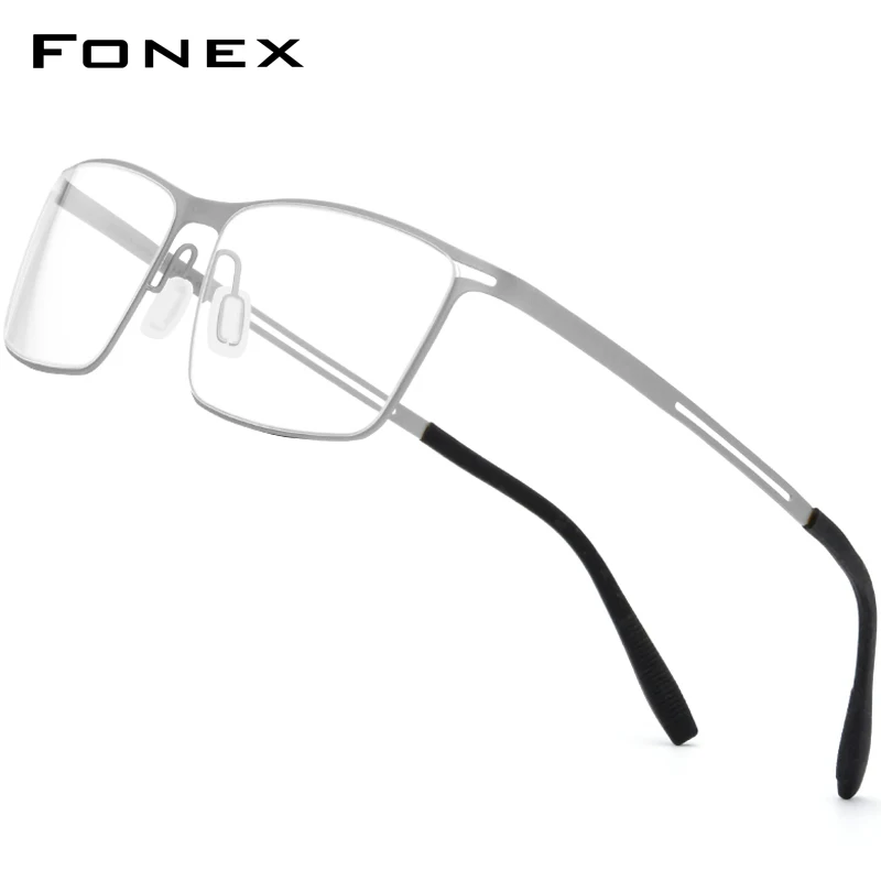 FONEX Мужские очки без оправы B сверхлегкие оптические для близорукости 874|Мужские