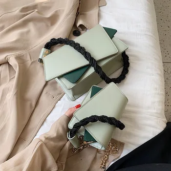 

Small Bag Women 2019 New Fashion Hong Kong Style Retro Small Square Bag Autumn and Winter Shoulder Messenger Bag Women Bag