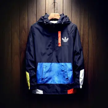 Image of 2019 hot sale men's clothing brand men's outdoor waterproof jacket zipper jacket hooded design jacket jacket large size 5XL