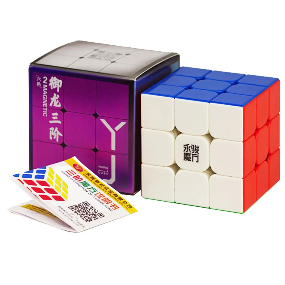 Yongjun Yulong V2 M 3x3x3 Кубик Рубика Магнитный кубик скорости 3x3 2M Magic Cube Puzzle