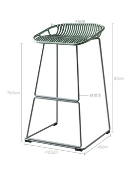 

Nordic Iron Art Bar Chair Modern Simple Bar Chair Bar Chair Stand Bar Stand Outdoor Household Bar Chair