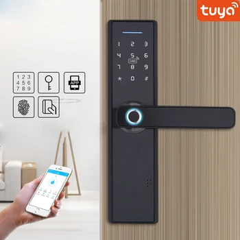 

Tuya WIFI Version Smart Furniture Door Locks Home Smart Fingerprint Password Lock Hot Sale Networked Smart Door Locks