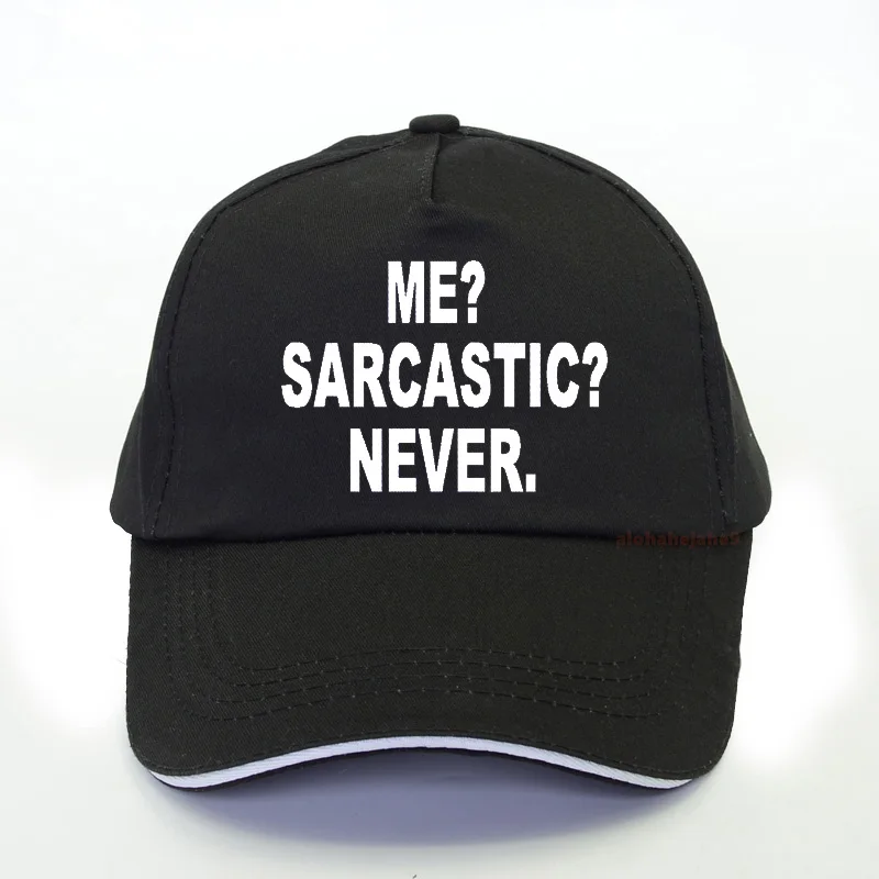 Бейсболка женская с надписью ME SARCASTIC NEVER лето 2020 регулируемая в стиле хип-хоп |