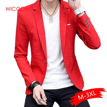 

Men's Solid Brand Blazer Male Thin Wild Personality Spring & Summer Solid Color Leisure Blazer