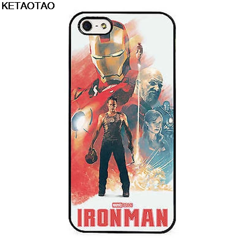 Коричневый KETAOTAO Железный человек DC комикс стиль для iPhone 4 5S 6S 7 8 Plus X XR XS MAX для samsung черный мягкий чехол для телефона резиновый силиконовый - Цвет: Коричневый