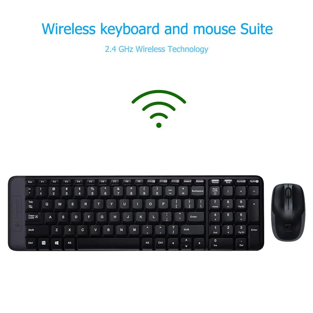 Беспроводная клавиатура Logitech MK220 104 клавиш 1000 точек/дюйм мышь USB