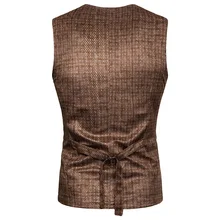 Ouma AliExpress мужской костюм жилет деловой приталенный большой размер однобортный жилет мужской