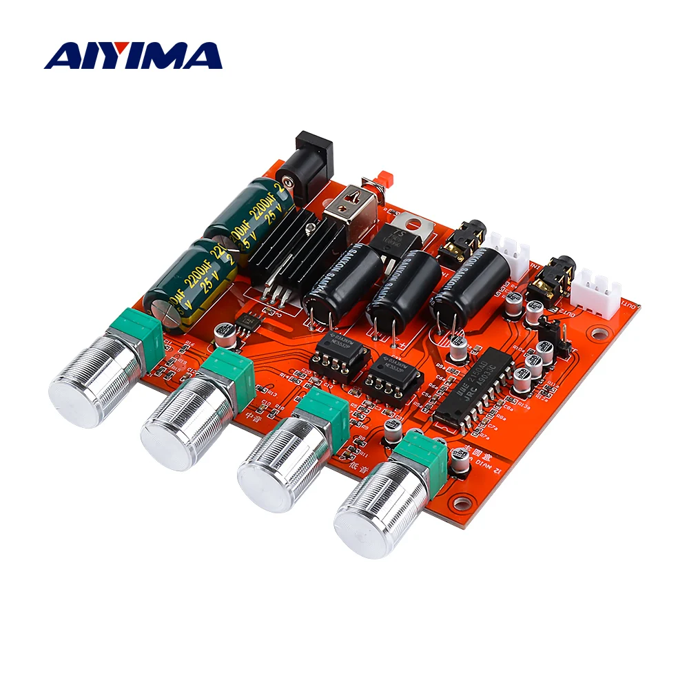 

AIYIMA NE5532 OP AMP Preamp Tone Board NJM2150 BBE Audio Processing Module Single Power Supply For Sound Home Theater