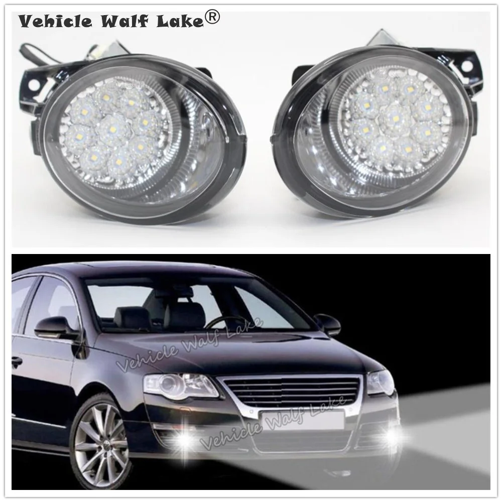  9 LED Fog Lamp For VW Passat B6 3C 2006 2007 2008 2009 2010 2011 Car-styling Front 9 LED DRL Fog Li - 32956739961