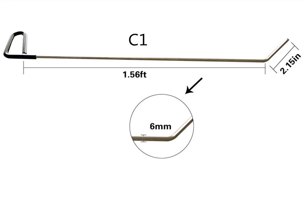 1/6/9 шт. PDR пуш-ап набор стержней вмятин Инструменты для ремонта стержни для автомобиля средство для удаления вмятин съемник инструмент для ремонта комплект - Цвет: C1