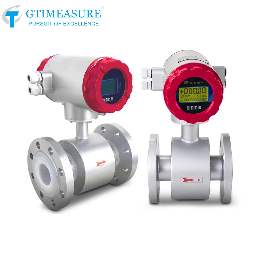 Sewage Waste Water Flowmeter Integrated Electromagnetic Electronic Flow Meter 4-20mA RS485 Modbus