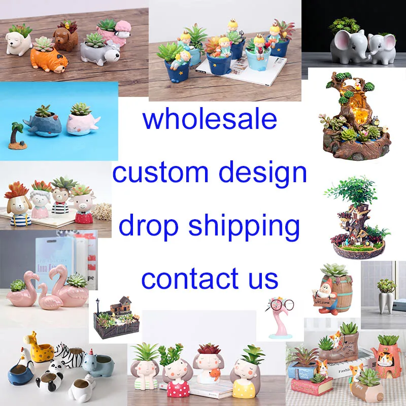 wholesale Flowerpot Home Garden Mini Bonsai Cactus Planter Pots Succulent Plant Flower Pot Wedding Birthday Gift Ideas YXYT happy home garden