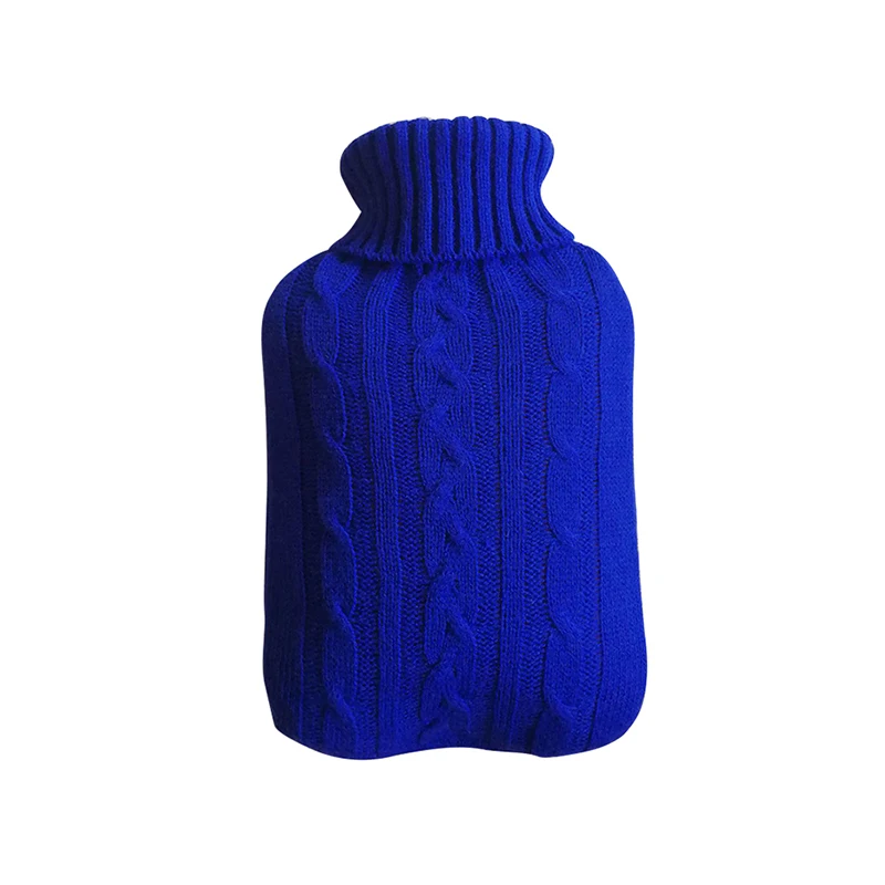 1000 мл защитный термостойкий теплый холодный безопасный моющийся вязаный чехол грелка для девочек Рождественский подарок - Цвет: Синий