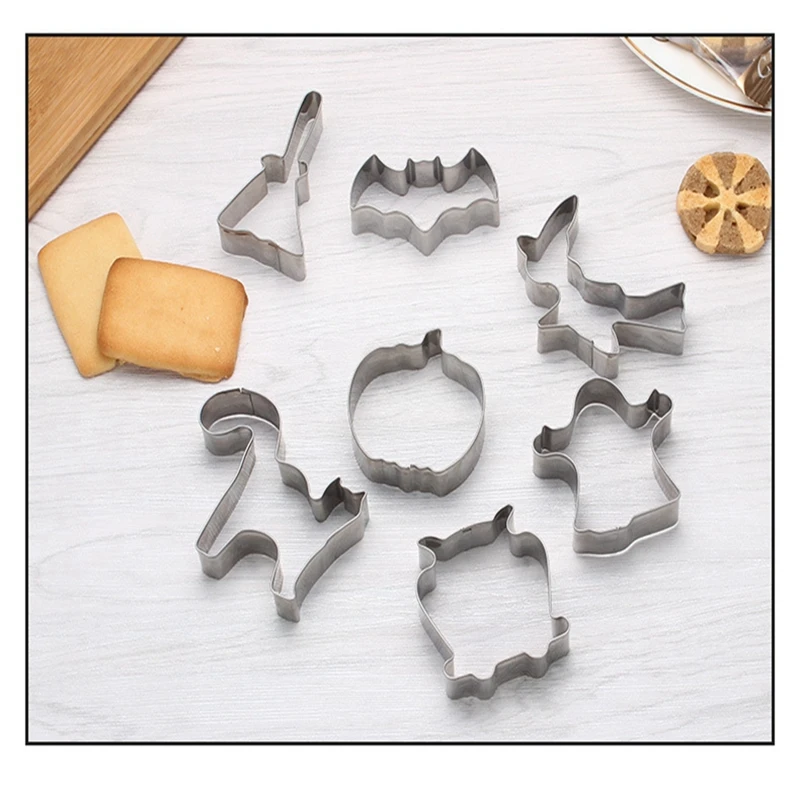 7 шт./компл. инструмент для выпечки на Хэллоуин Сова летучая мышь призрак тыква