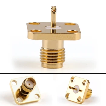 

Areyourshop Sale 10Pcs SMA Female Jack Chassis 4Hole Panel Mount Post Terminal RF Coax Connector 5mm