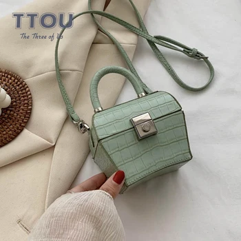 

Fashion Solid Color Women Shoulder Bags Designer Stone Pattern Ladies Mini Bags High Quality Pu Leather Female Luxury Bags