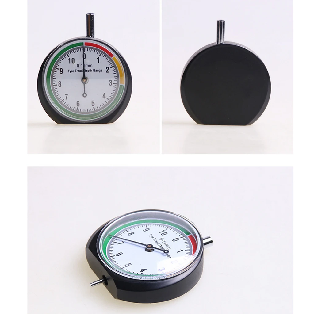 0-11mm Tyre Tread Depth Gauge Car Vehicle Motorcycle Trailer Wheel Measure Red/Yellow/Green Zones