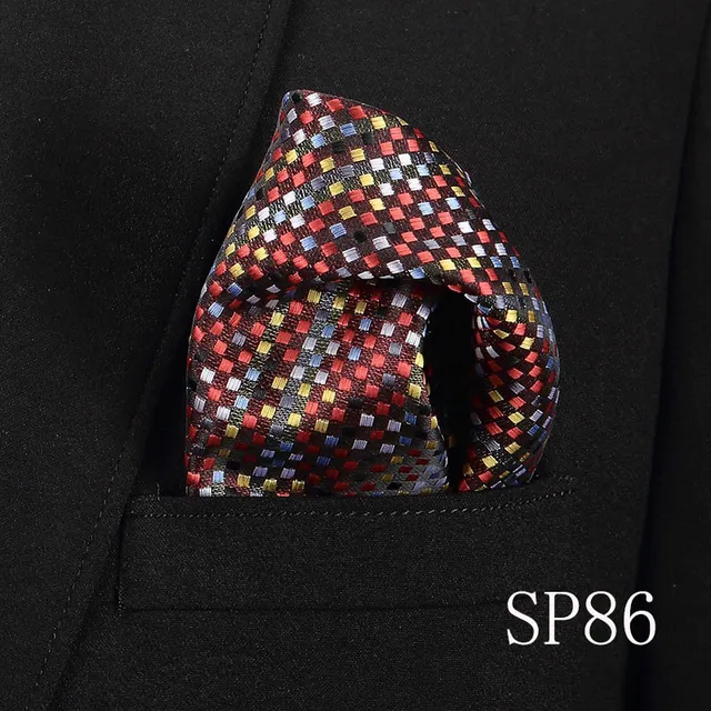 Fashion 100% Silk Hankerchief Scarves Vintage Hankies Men's Pocket Square Handkerchiefs Striped Solid Snot Rag 22*22 cm SP86