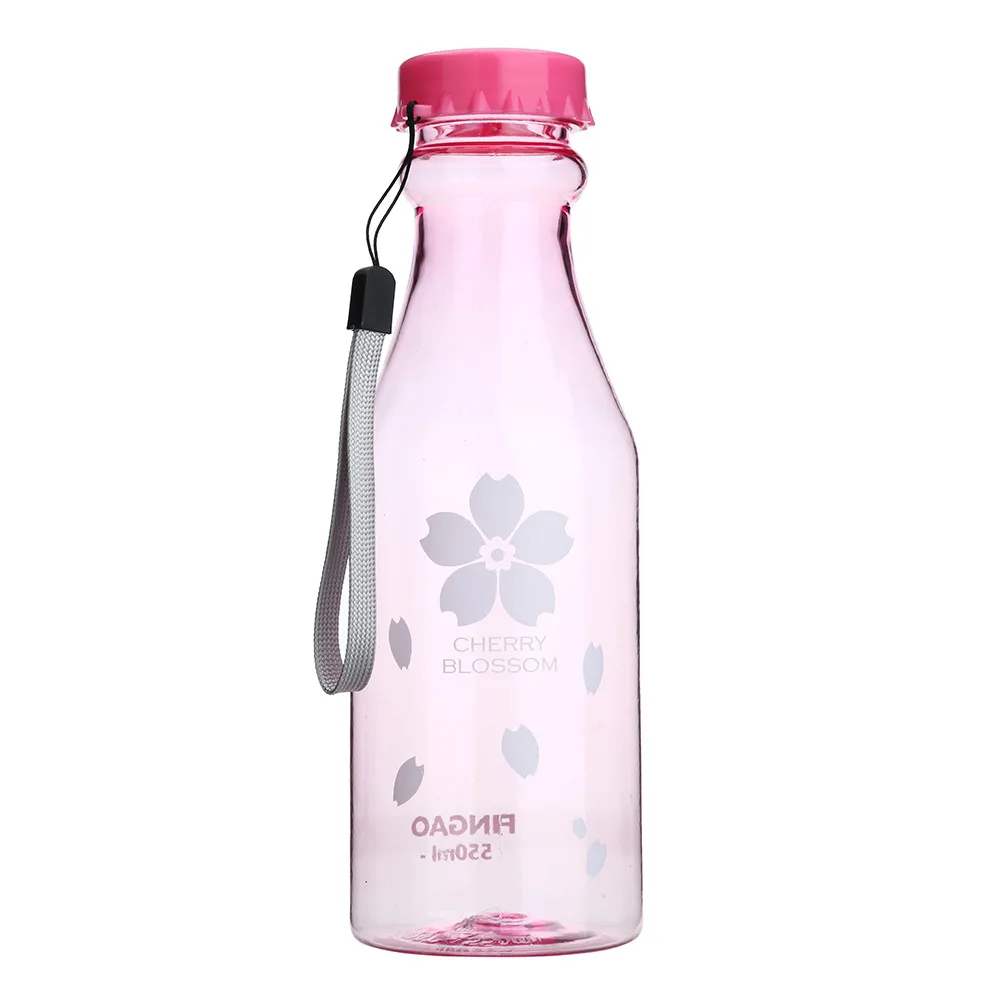 Новинка 1 шт небьющаяся уличная спортивная туристическая бутылка для воды портативная герметичная велосипедная походная бутылка для воды 550 мл - Цвет: Pink