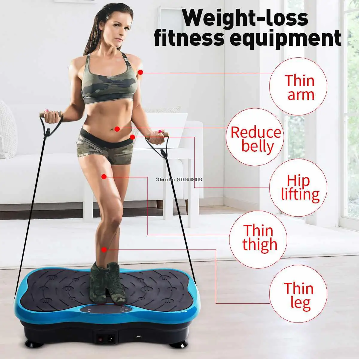 200KG/441LBS LCD Display Exercise Fitness Slim Vibration Machine Trainer Plate Platform Body Shaper with bluetooth Remote Contro