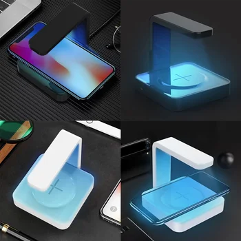 

Besegad UV Light Cell Phone Sanitizer Charger Smartphone Wireless Charging Station Phone Disinfector Cleaner for iOS Android