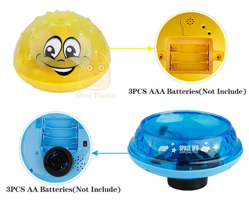 Игрушки для ванной спрей свет воды вращается с душевым бассейном детские игрушки для детей малышей плавание вечерние ванная комната светодиодные игрушки