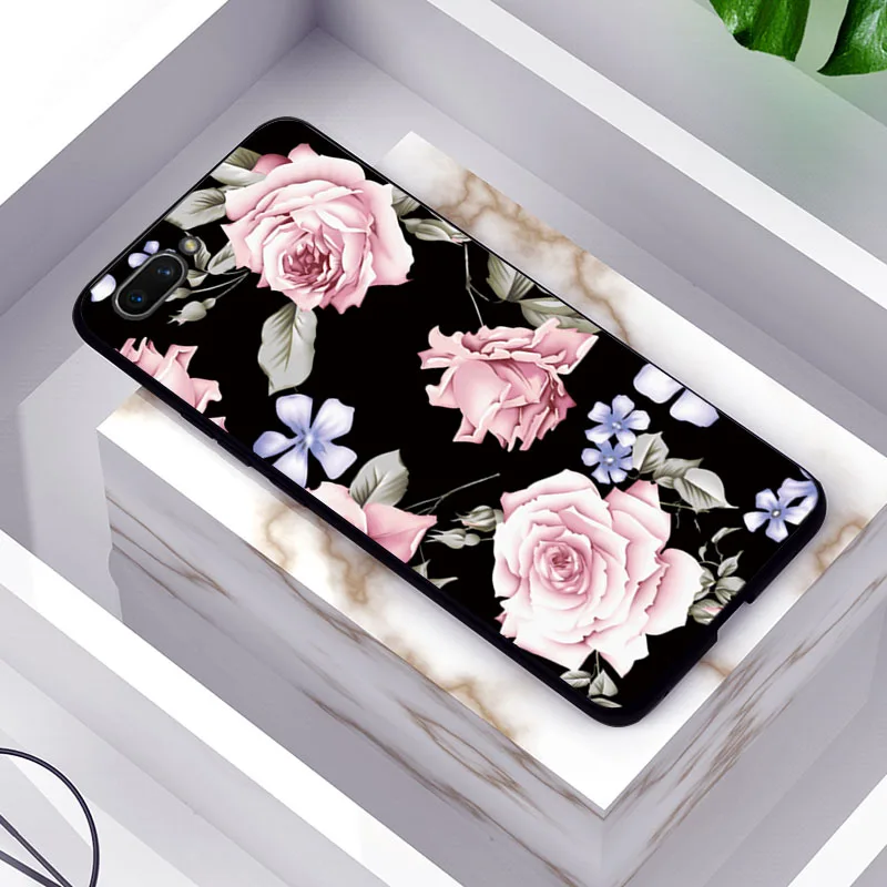 TPUBLK612 Чехол-бабочка для OPPO A5 A3S A7 AX7 чехлы с красивым цветком черные чехлы из ТПУ для OPPO K1 RX17 Neo чехол для телефона R17 Neo Coque - Цвет: TPUBLK612