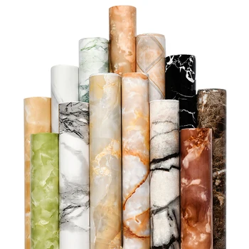 

Kitchen&Bathroom Renovation Marble Waterproof Adhesive Stickers PVC wallpaper Wash Basin Stick Furniture Renovation Stick