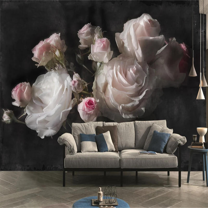 Custom-Mural-Wallpaper-European-Retro-Rose-Flowers-Living-Room-Bedroom-Background-Wall-Decoration-Waterproof-3D-Wallpaper